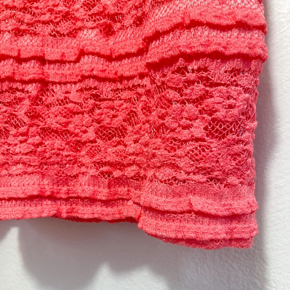 Forever 21 Red Lace Mini Dress Size:L - Picture 4 of 6